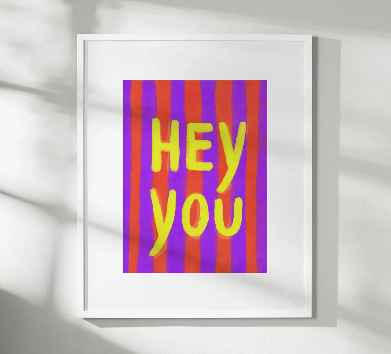 Hey You, strisce viola Pop poster da Carinaprint