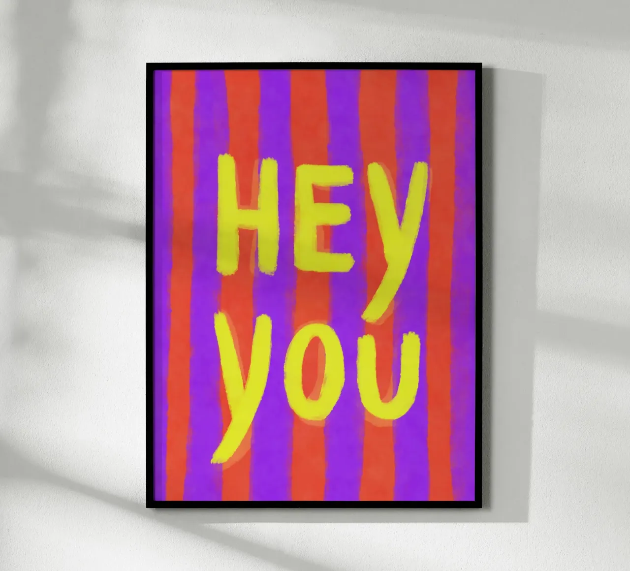 Hey You, strisce viola Pop poster da Carinaprint