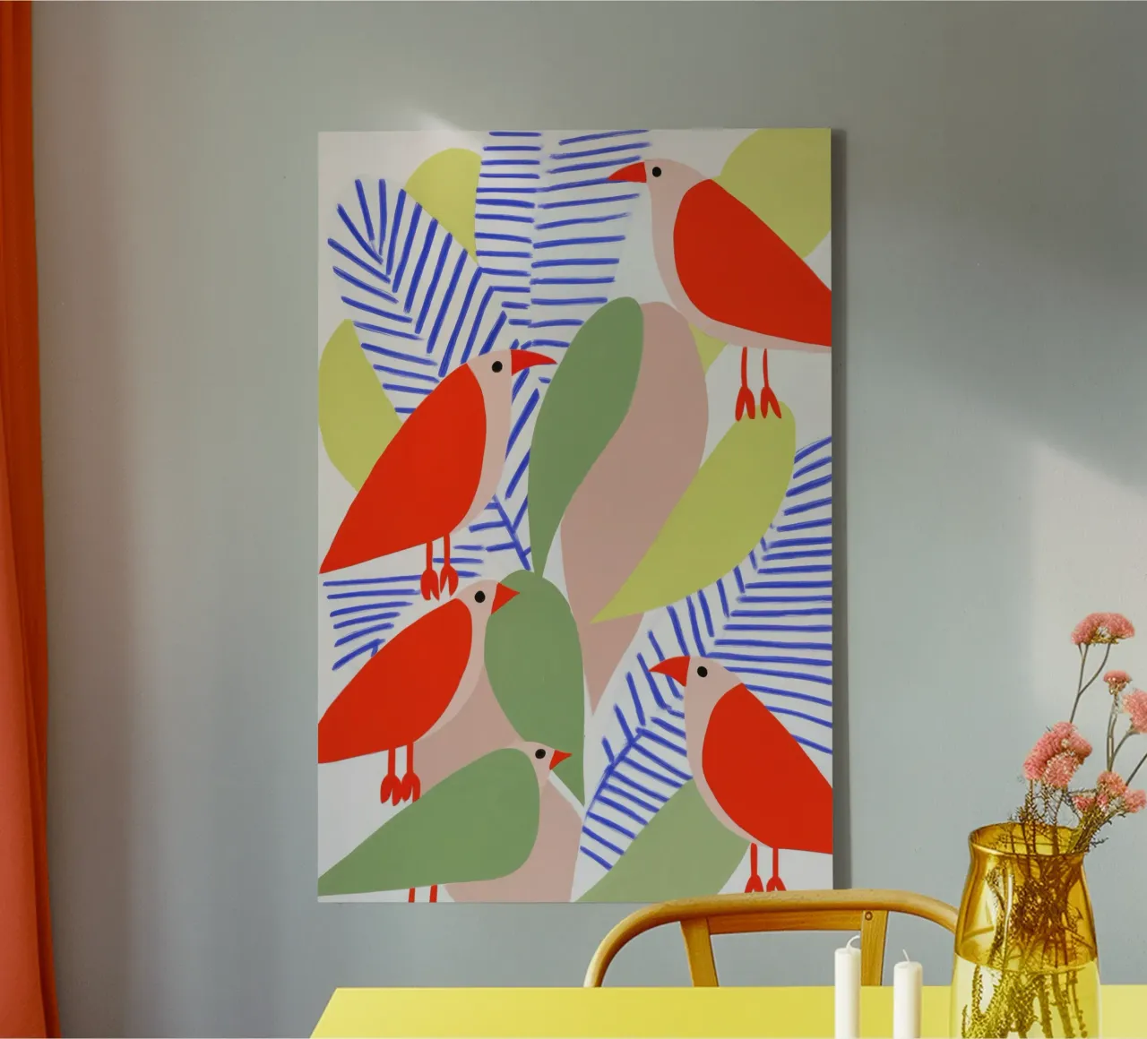 Bird Symphony | Scandinavian Design canvas by Autofocus