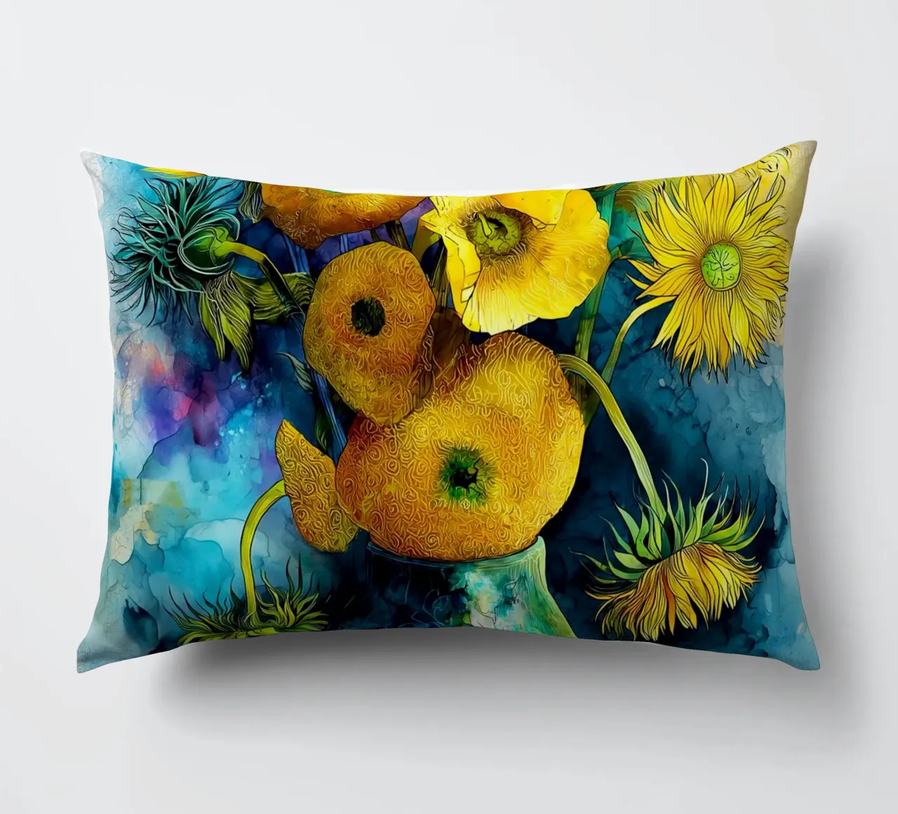 Sonnenblumen Kissen von Justyna Jaszke JBJart