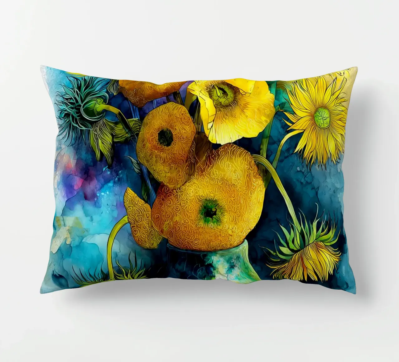 Sonnenblumen Kissen von Justyna Jaszke JBJart