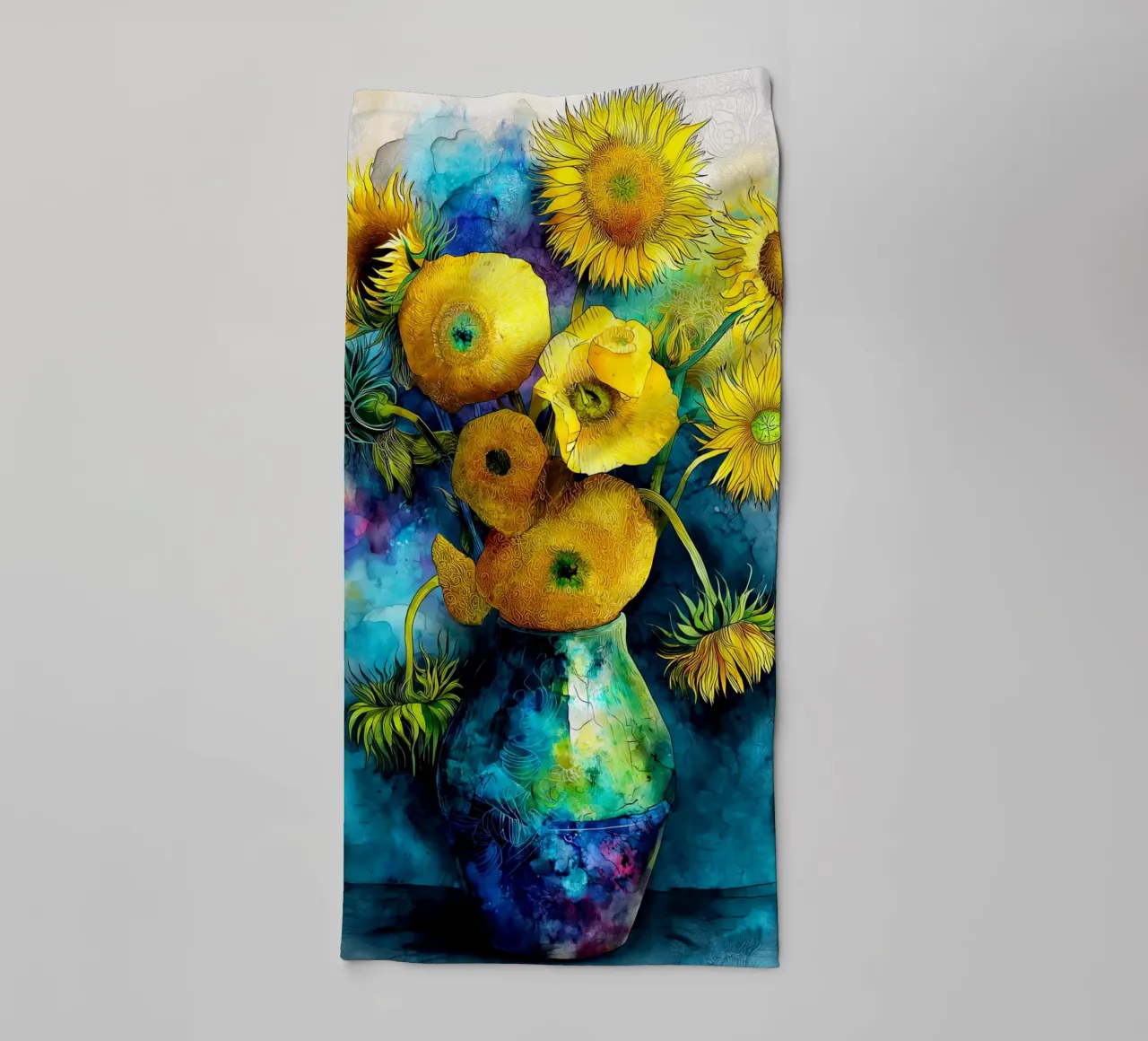 Girasoli asciugamano da bagno da Justyna Jaszke JBJart