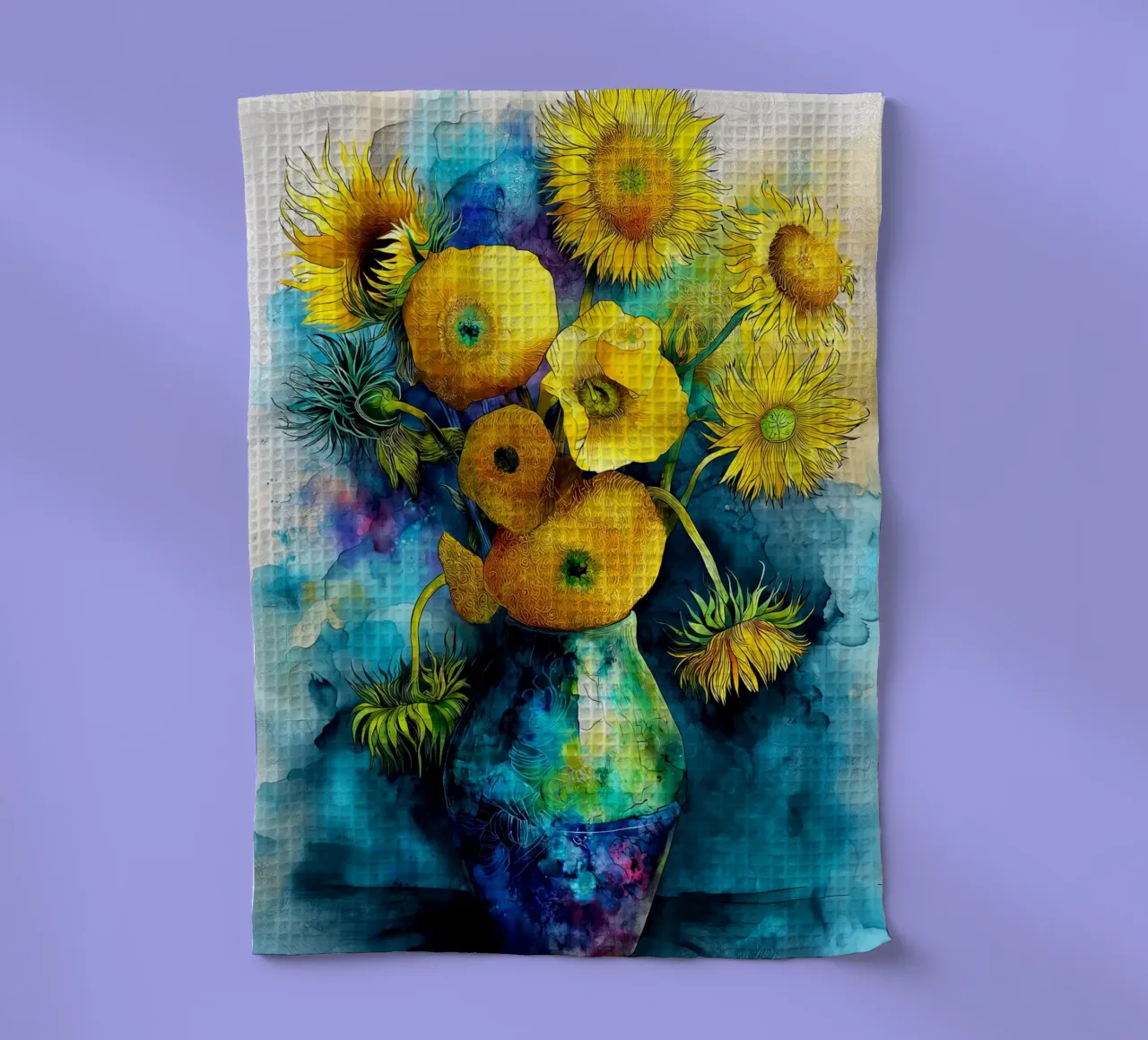 Girasoli canovaccio da cucina da Justyna Jaszke JBJart