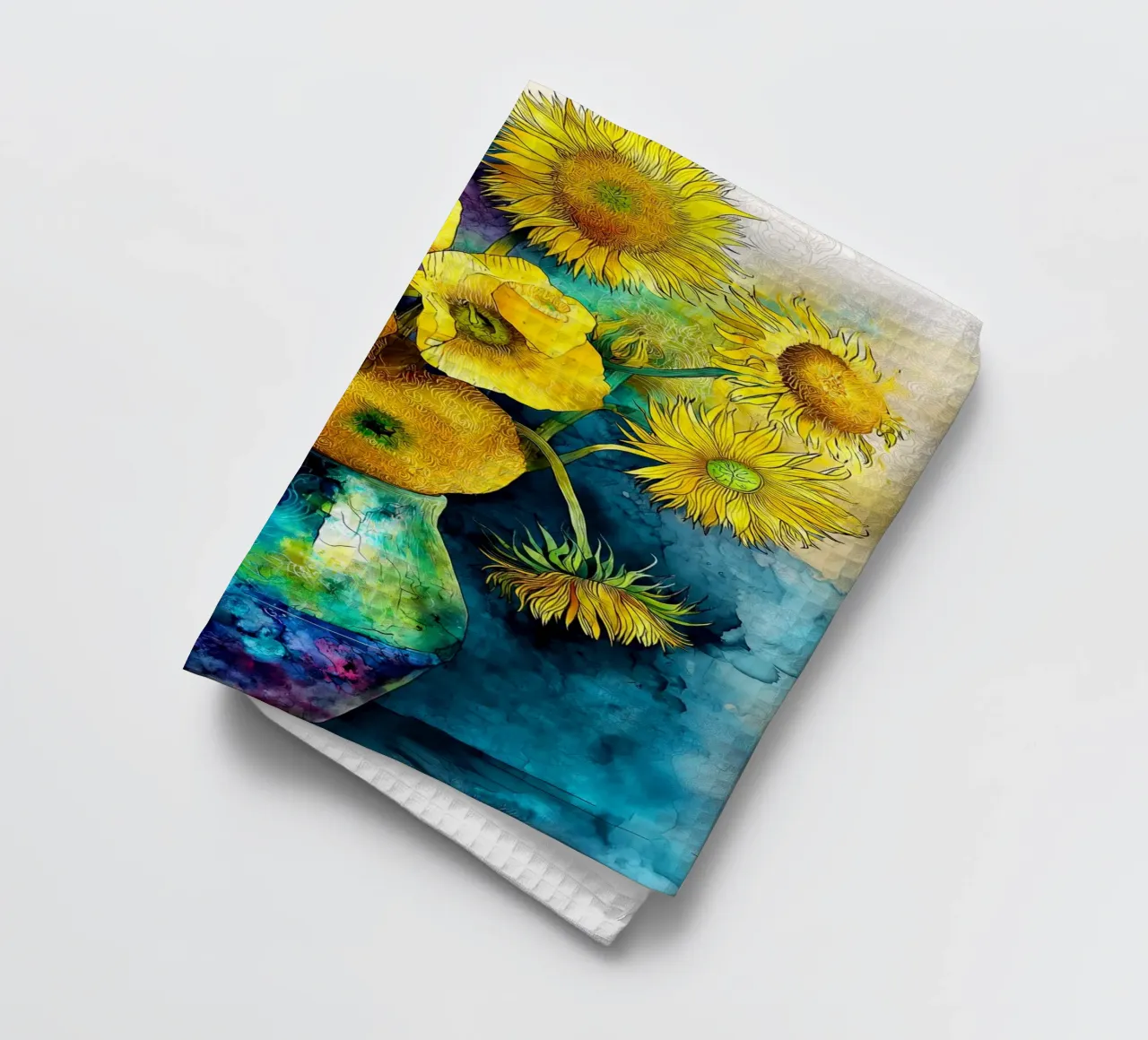 Girasoli canovaccio da cucina da Justyna Jaszke JBJart