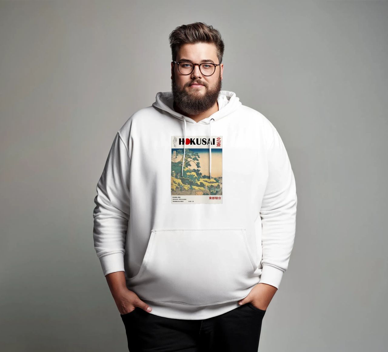 architecture piétonne dans un ciel nuageux hokusai sweat à capuche de ungker store