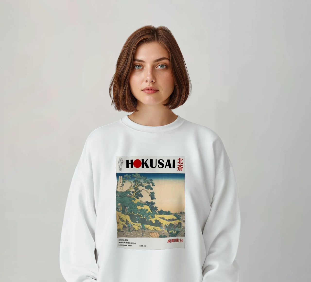 pedestrian architecture in cloudy sky hokusai sweatshirt by ungker store