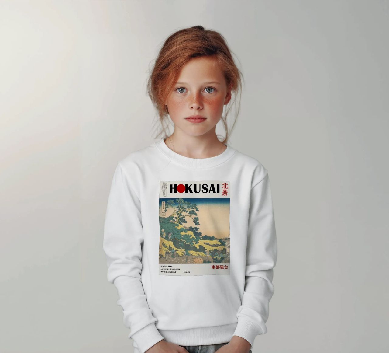 architecture piétonne dans un ciel nuageux hokusai sweat enfant de ungker store