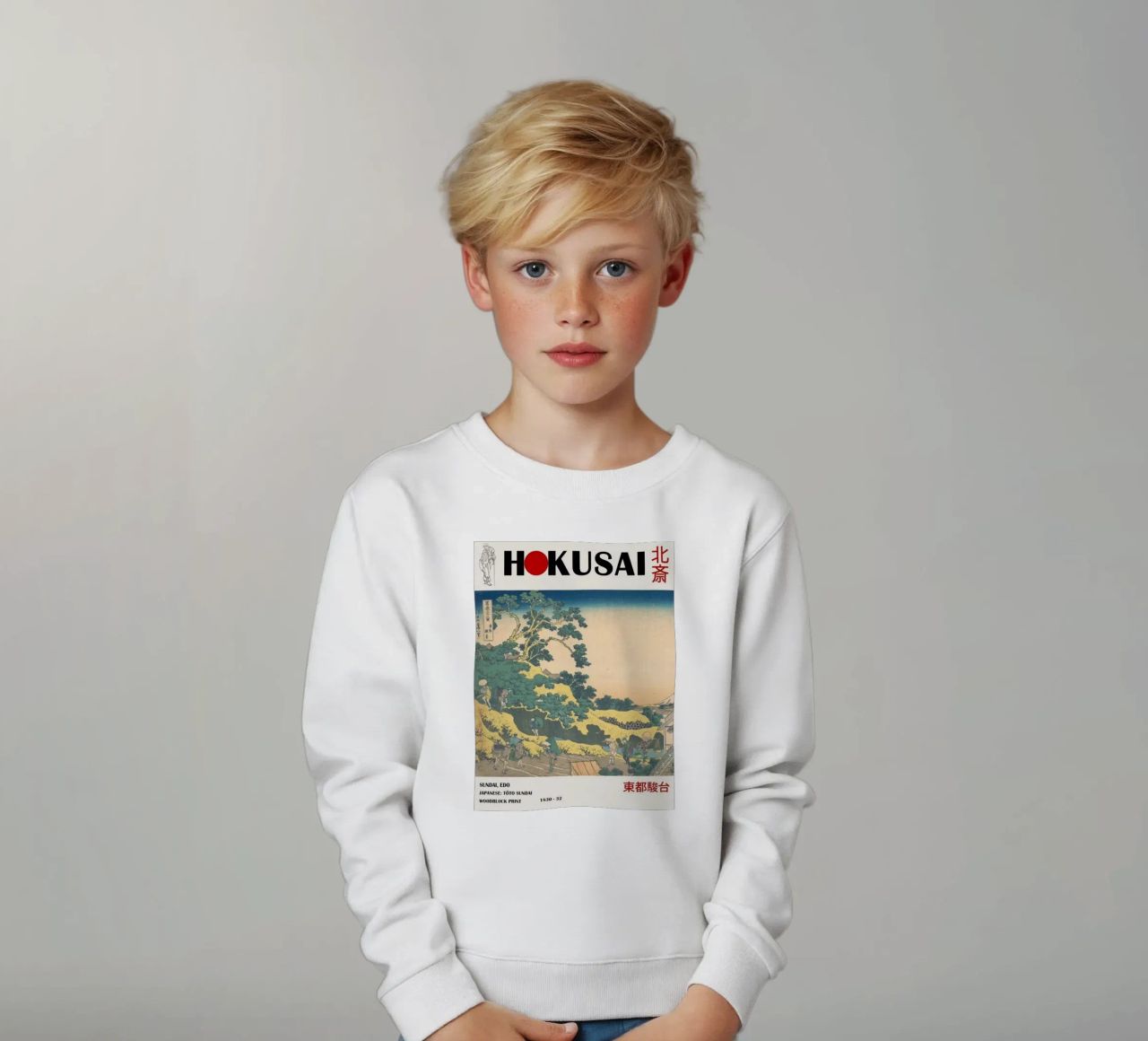 architecture piétonne dans un ciel nuageux hokusai sweat enfant de ungker store