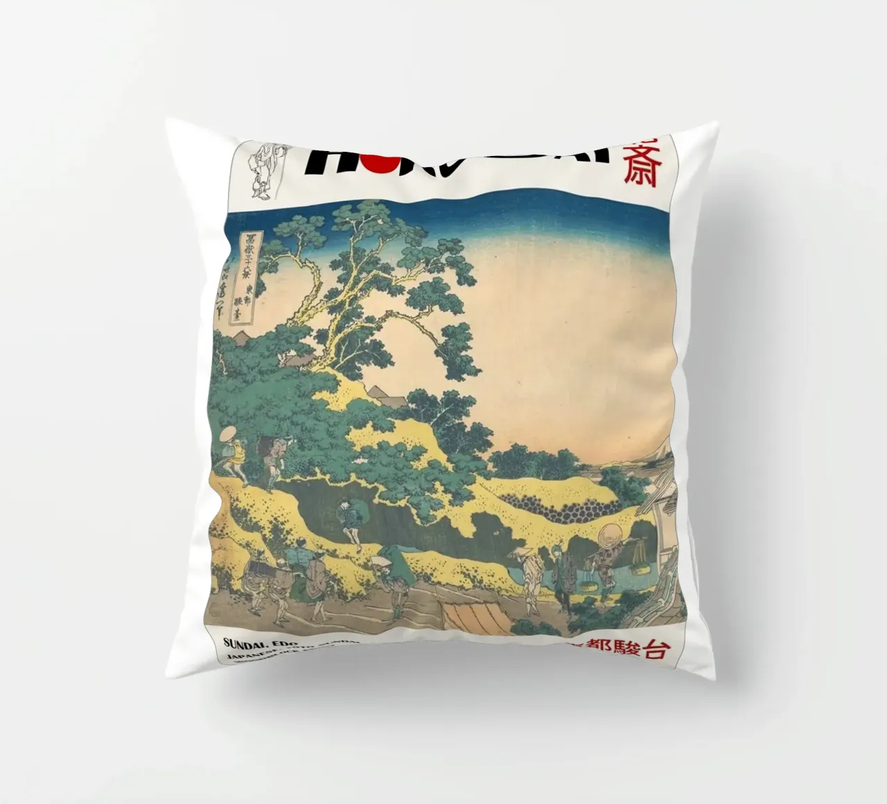 architettura pedonale nel cielo nuvoloso hokusai cuscino da ungker store
