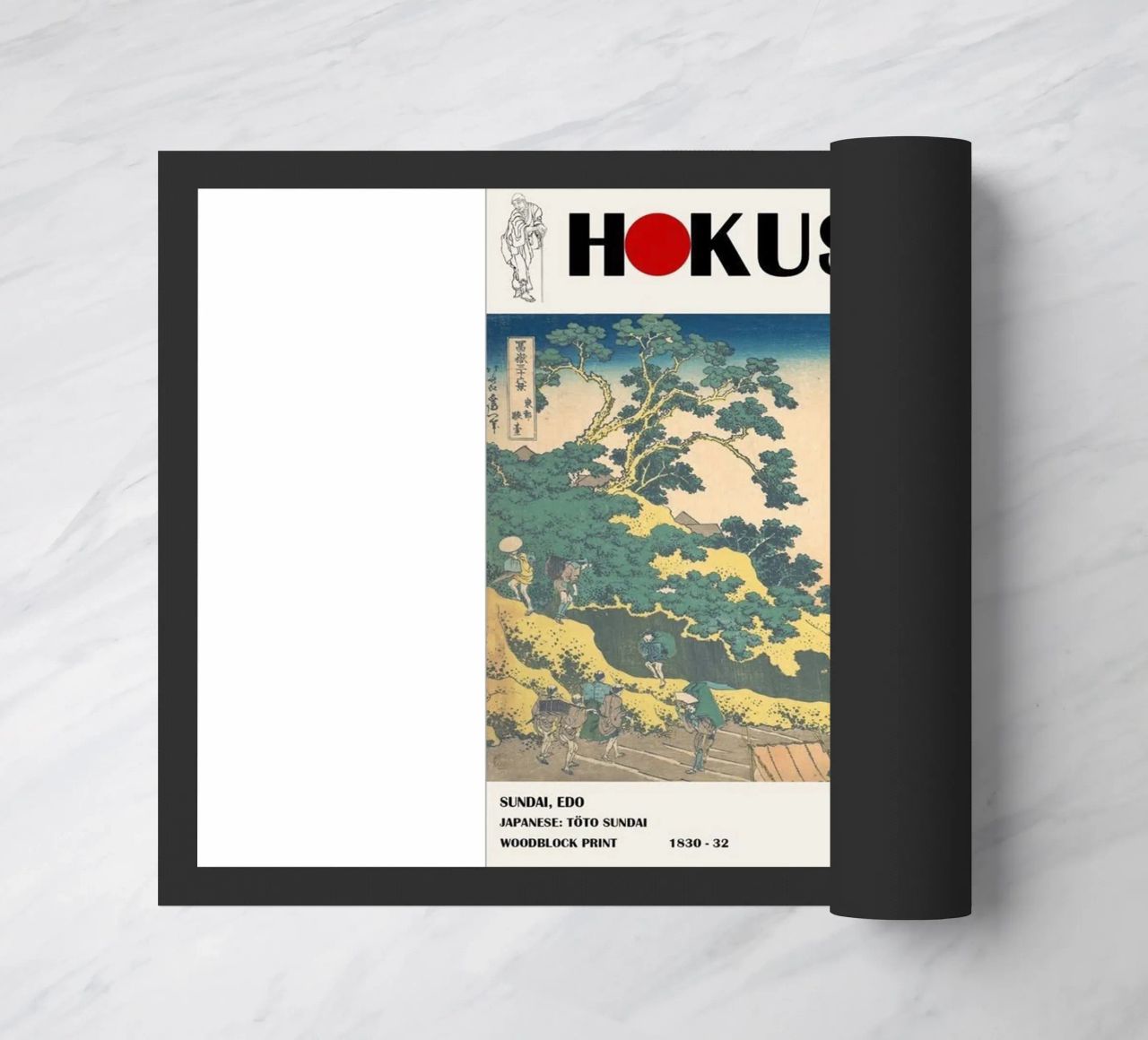 pedestrian architecture in cloudy sky hokusai doormat by ungker store