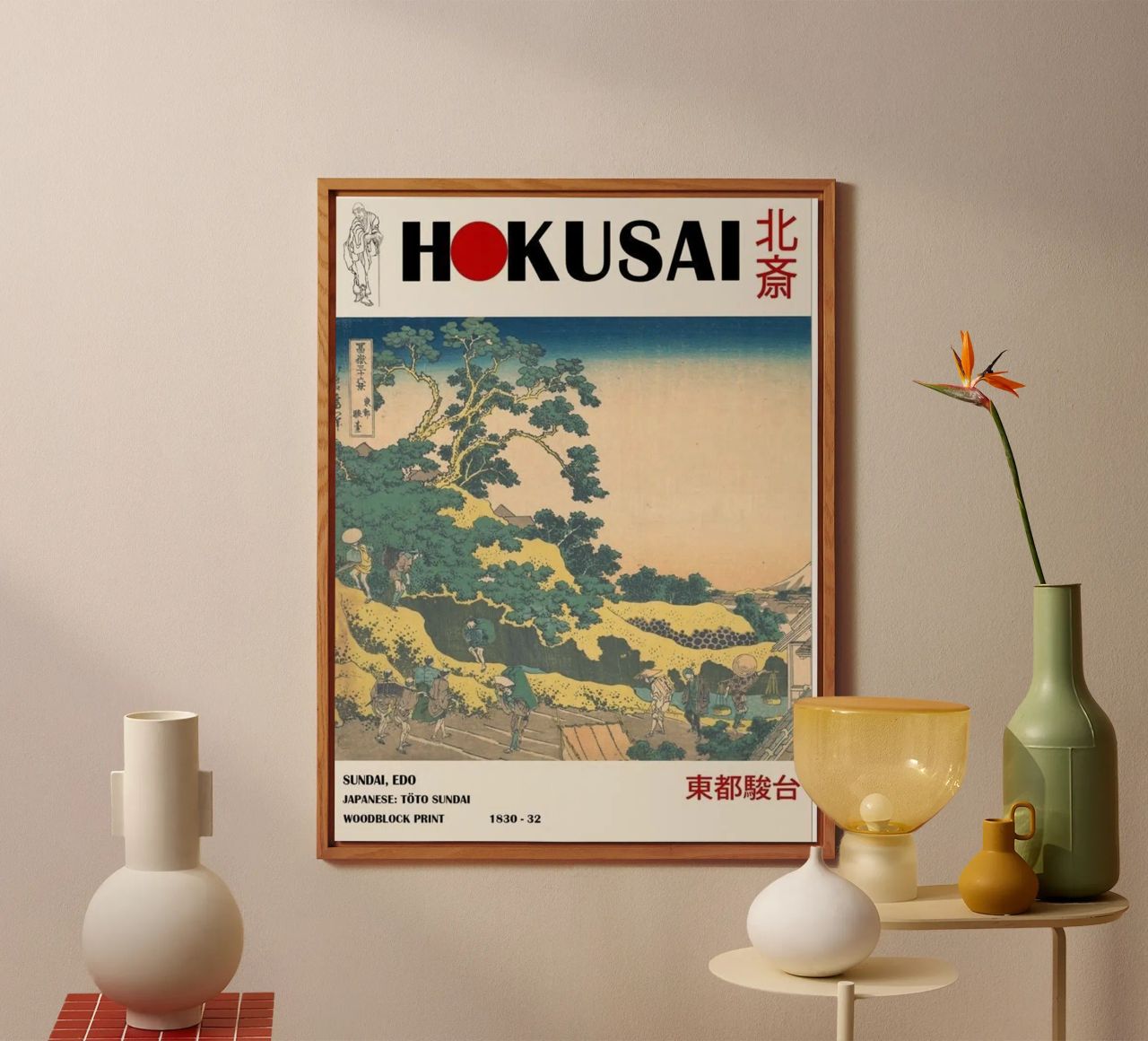 pedestrian architecture in cloudy sky hokusai alu-dibond by ungker store