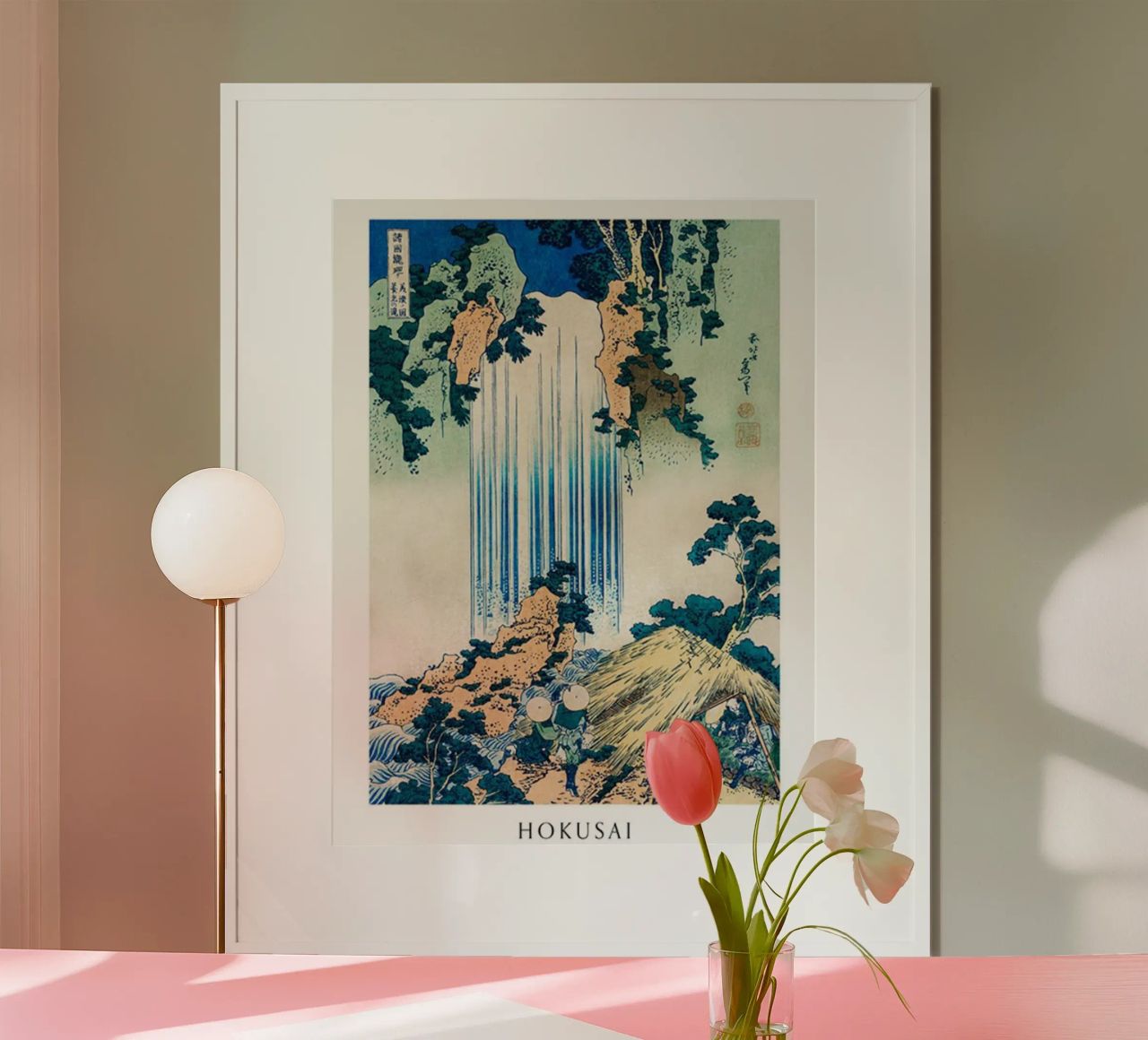 Hokusai Uitzicht op de Grote Watervallen poster van ungker store