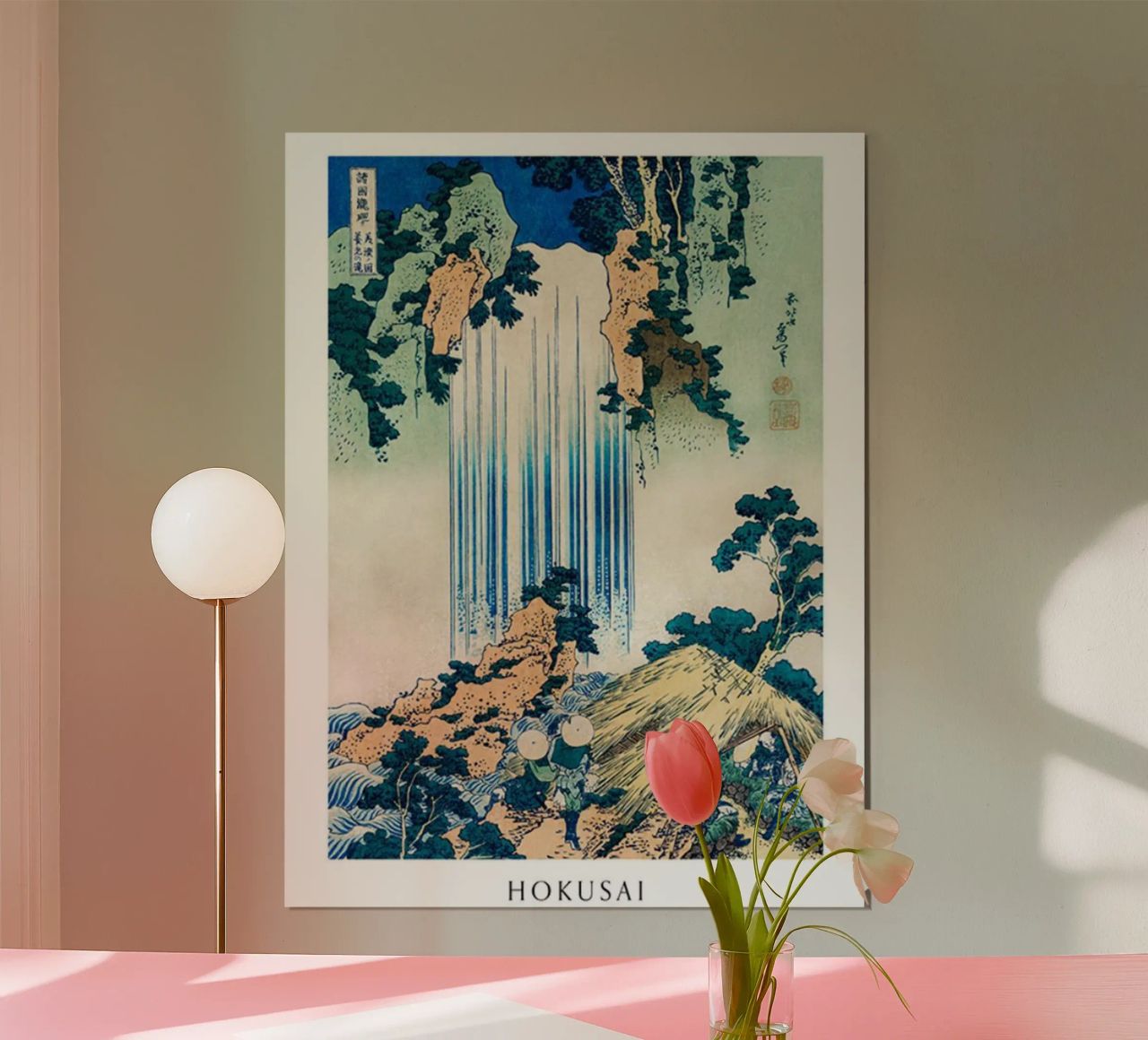 Hokusai Uitzicht op de Grote Watervallen poster van ungker store