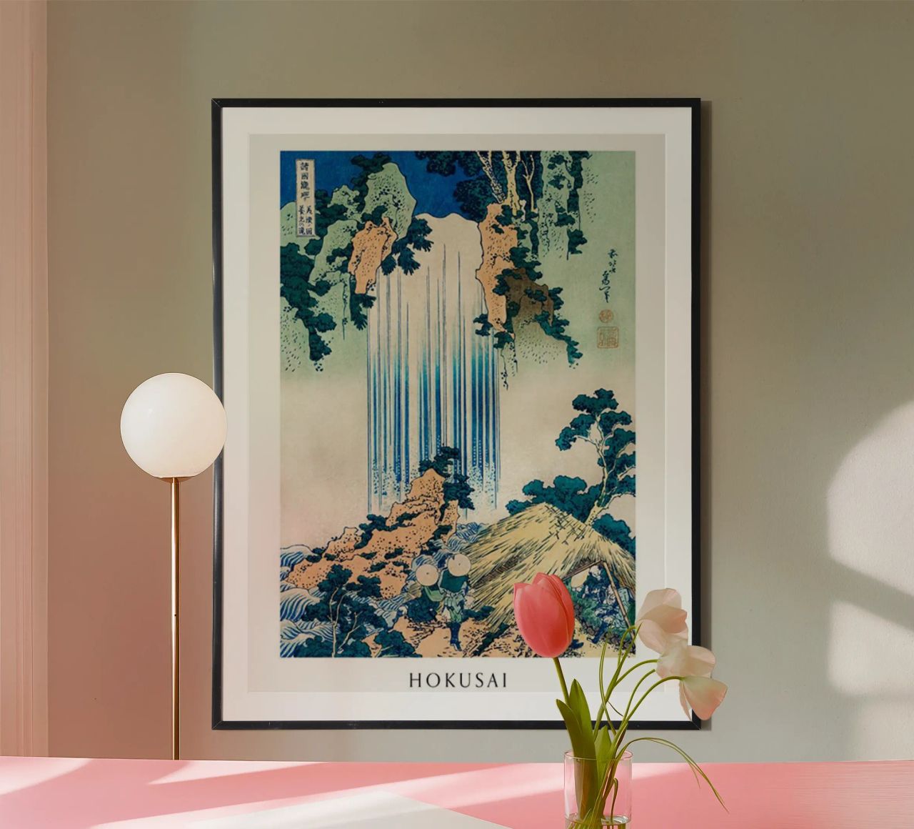 Hokusai Uitzicht op de Grote Watervallen poster van ungker store