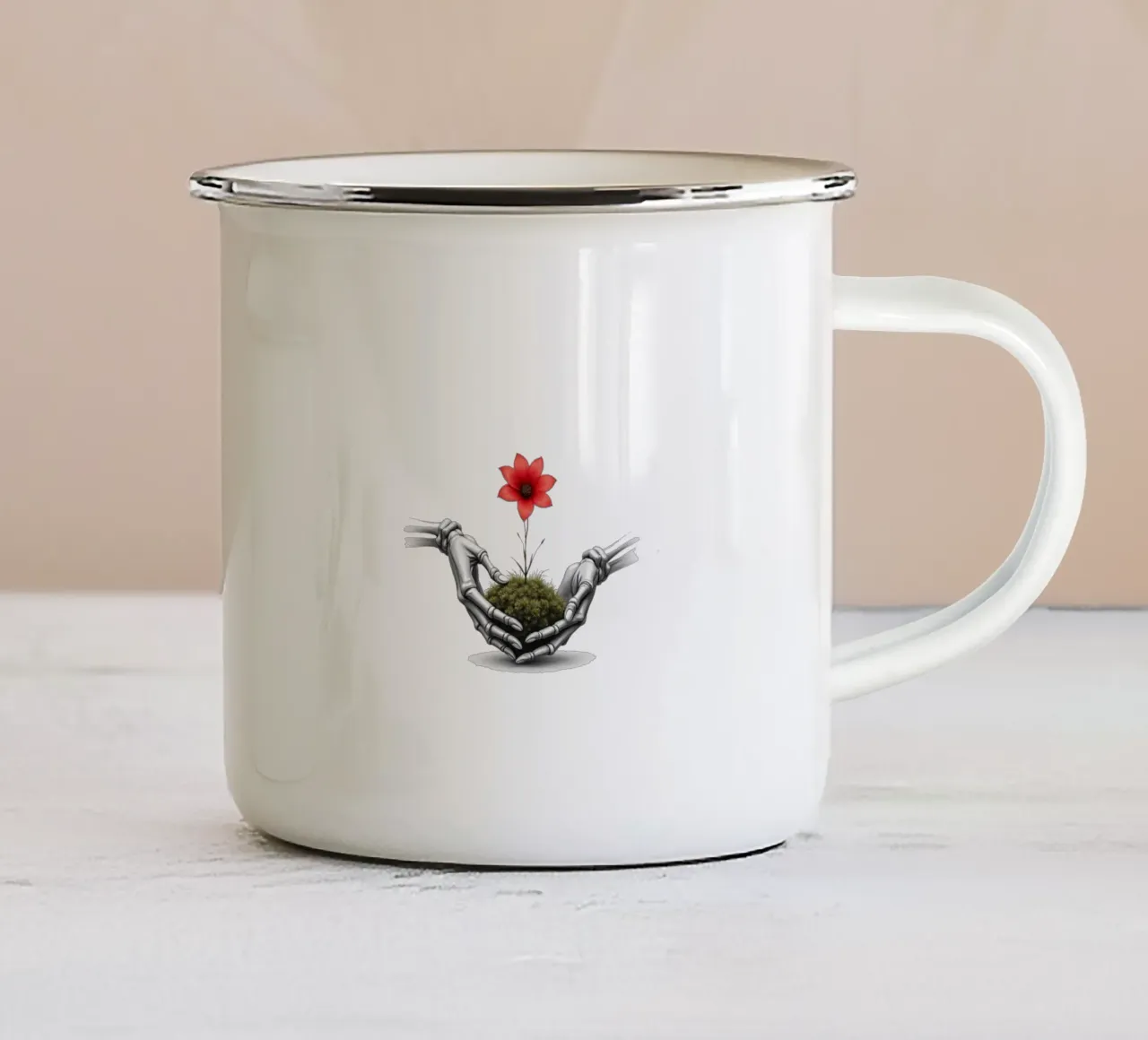 Cosa ricordano le ossa tazza in smalto da Dustlight Atelier