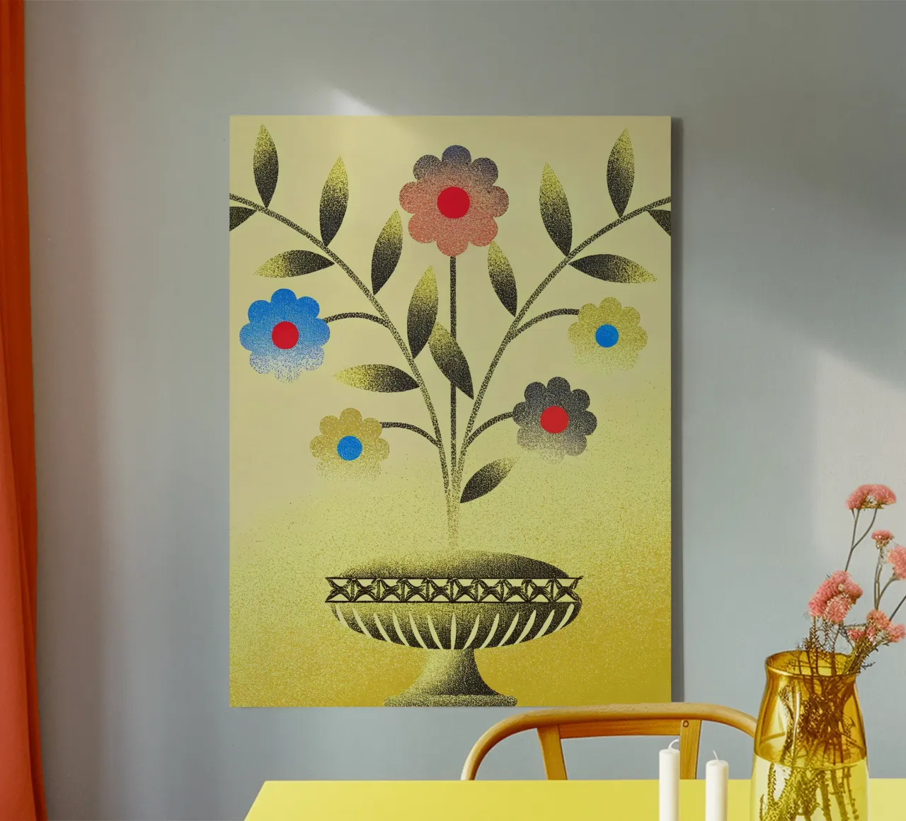 Vaso di fiori tela con Cornice a cassetta da SOUL SHOP