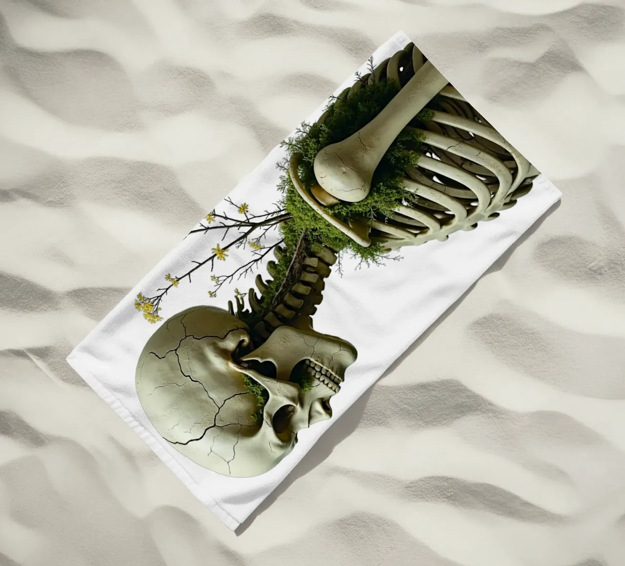 She Grew Anyway beach towel by Dustlight Atelier