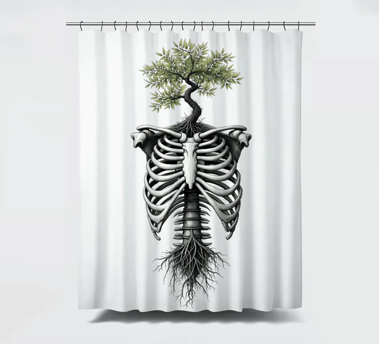 L'albero ricorda tenda da doccia da Dustlight Atelier