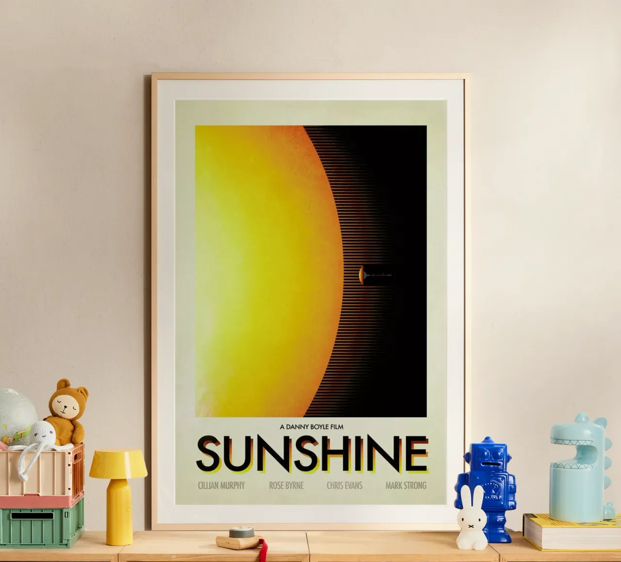 Sunshine poster con telaio in legno da Victorsbeard