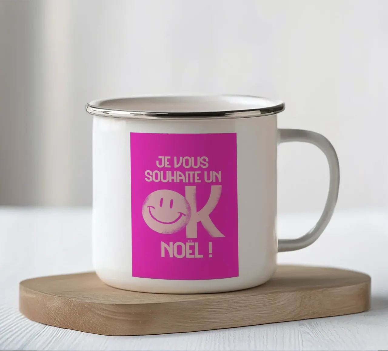 OK Noël tazza in smalto da Studio One
