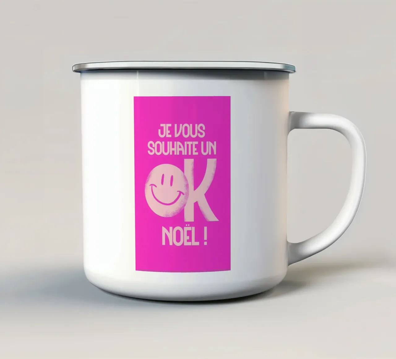 OK Noël tazza in smalto da Studio One