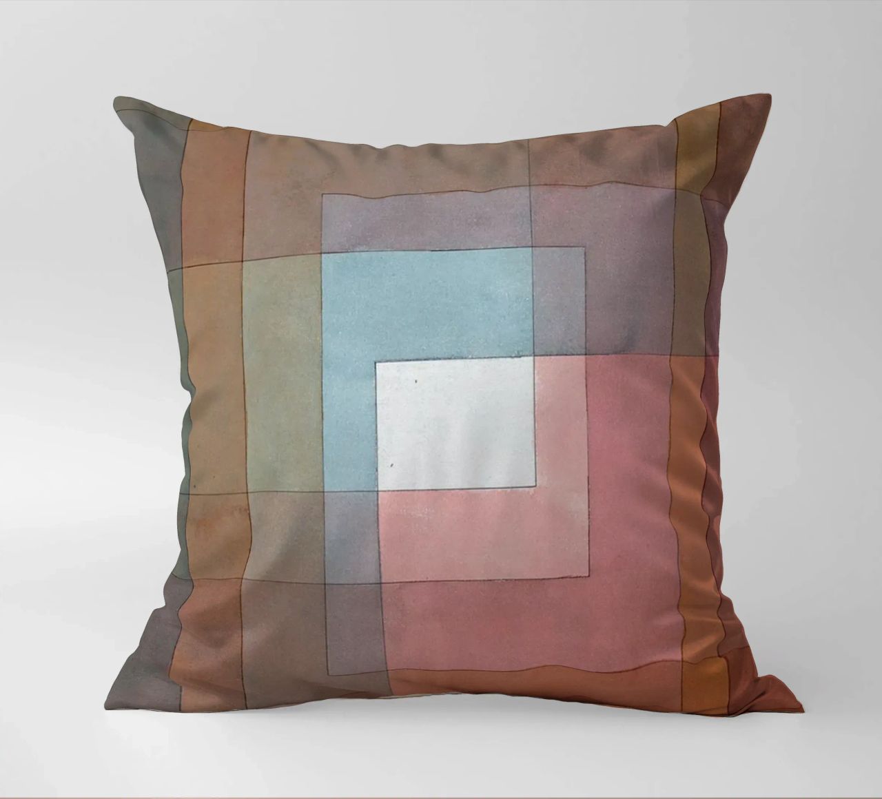 White Framed Polyphonically decorative cushion by Alana Gallerie