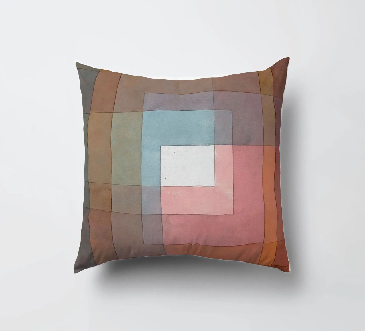 White Framed Polyphonically decorative cushion by Alana Gallerie
