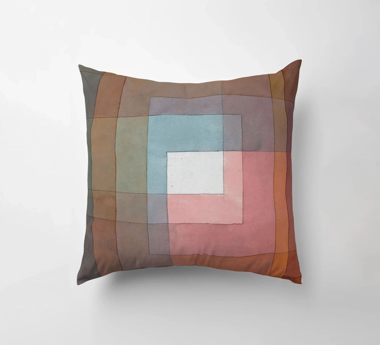 White Framed Polyphonically decorative cushion by Alana Gallerie