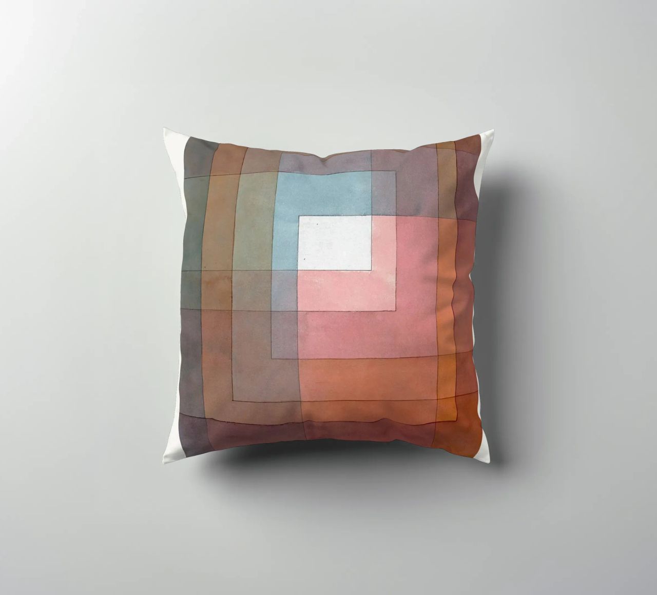 White Framed Polyphonically decorative cushion by Alana Gallerie