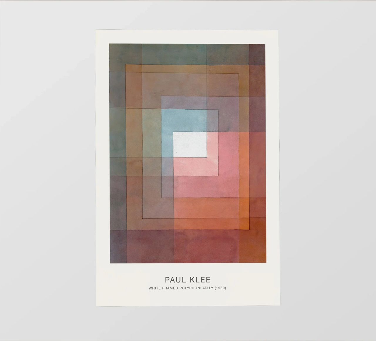 White Framed Polyphonically telo in pvc da Alana Gallerie