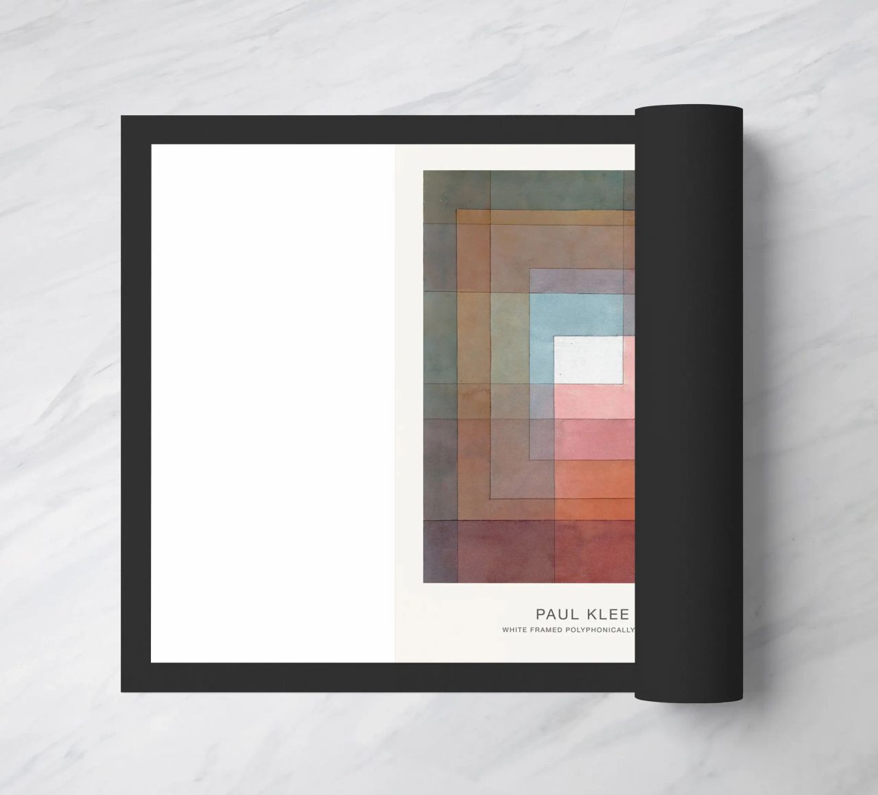 White Framed Polyphonically doormat by Alana Gallerie