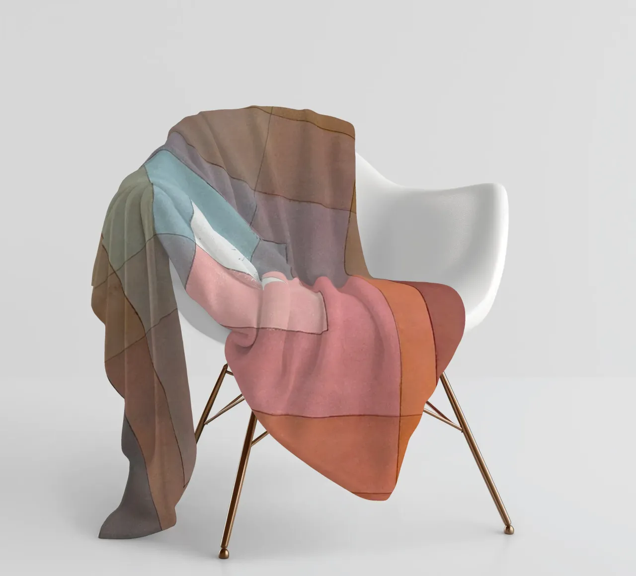 White Framed Polyphonically coperta in pile da Alana Gallerie