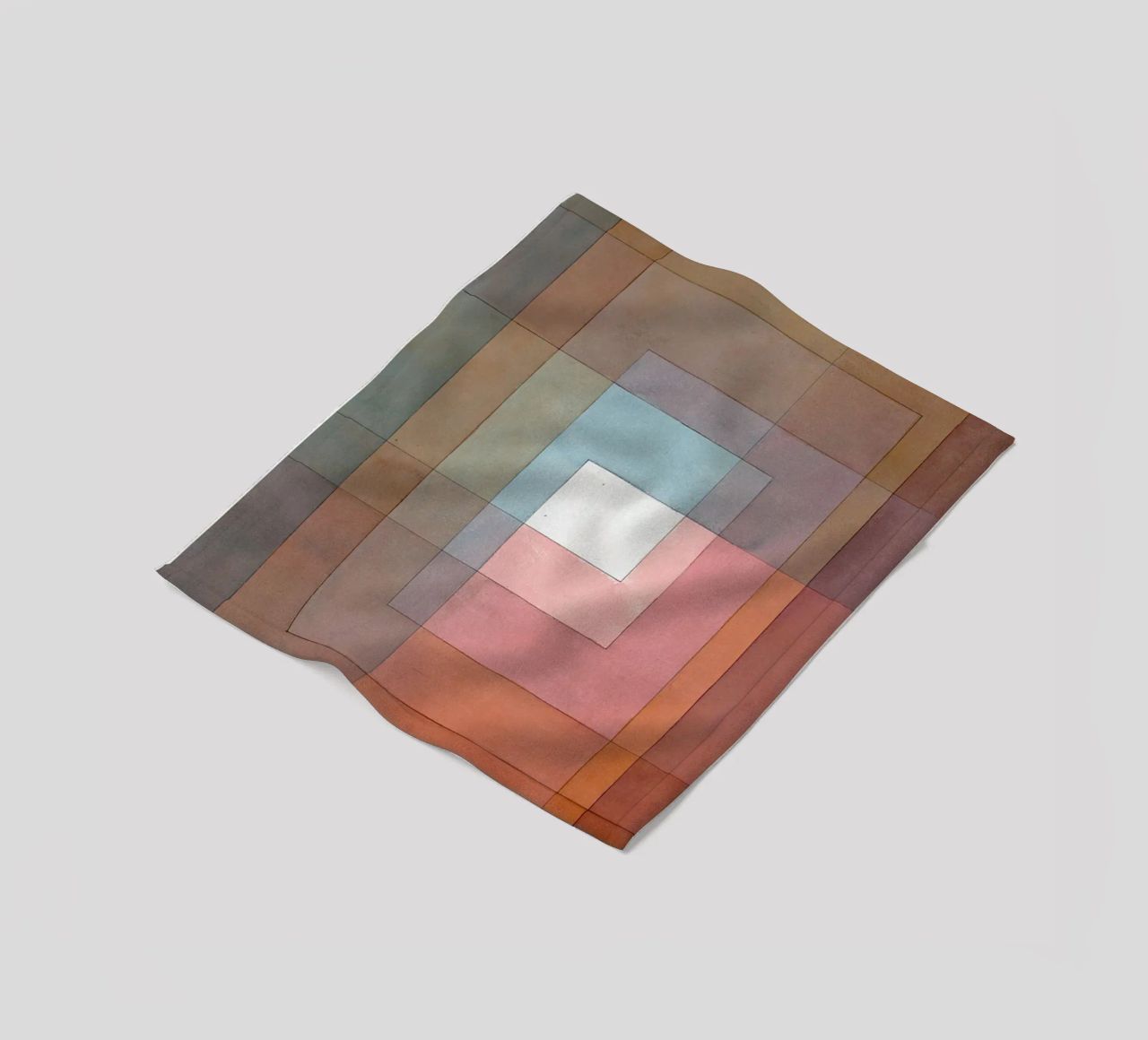 White Framed Polyphonically fleece blanket by Alana Gallerie