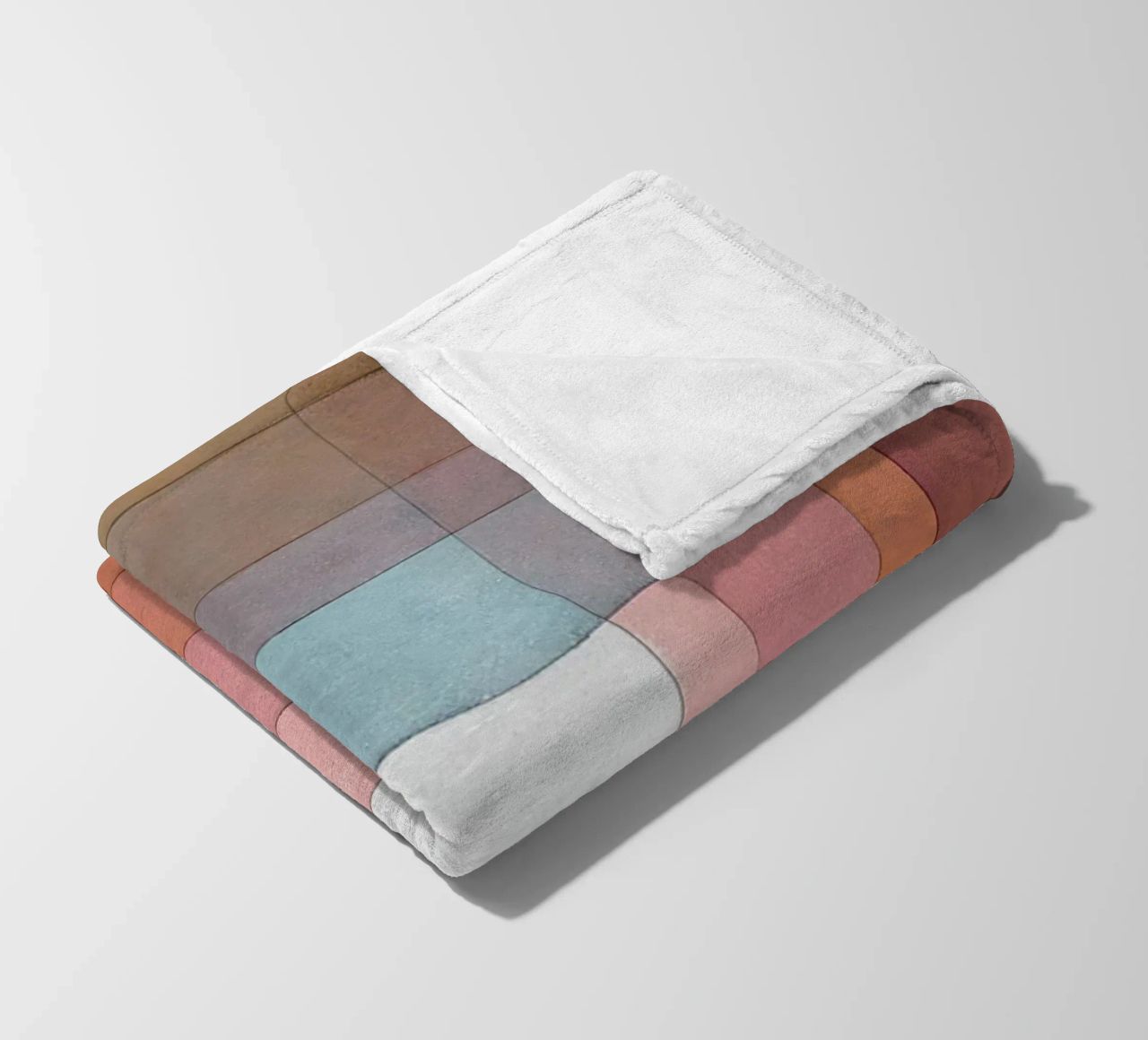 White Framed Polyphonically fleece blanket by Alana Gallerie