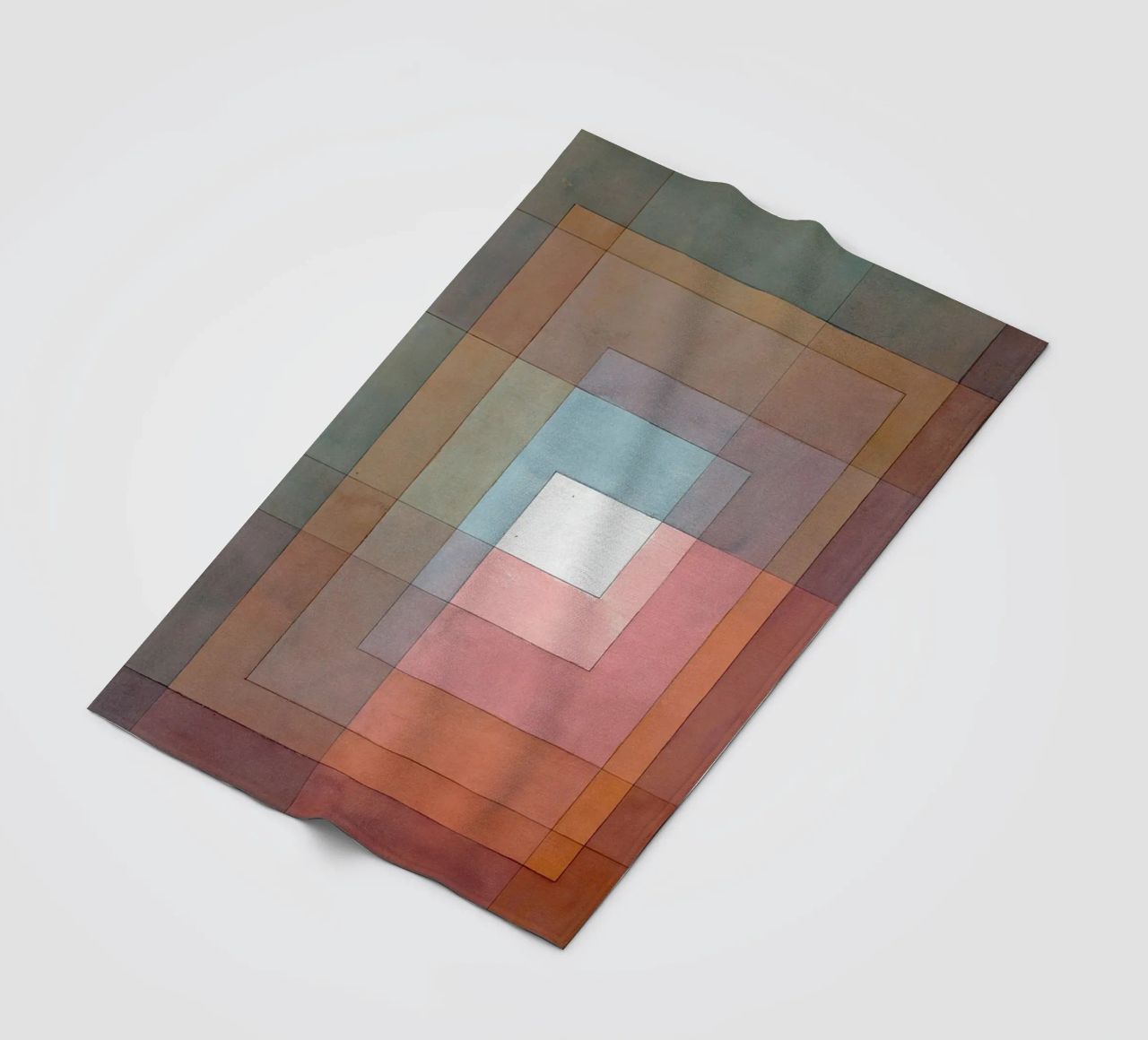 White Framed Polyphonically fleece blanket by Alana Gallerie