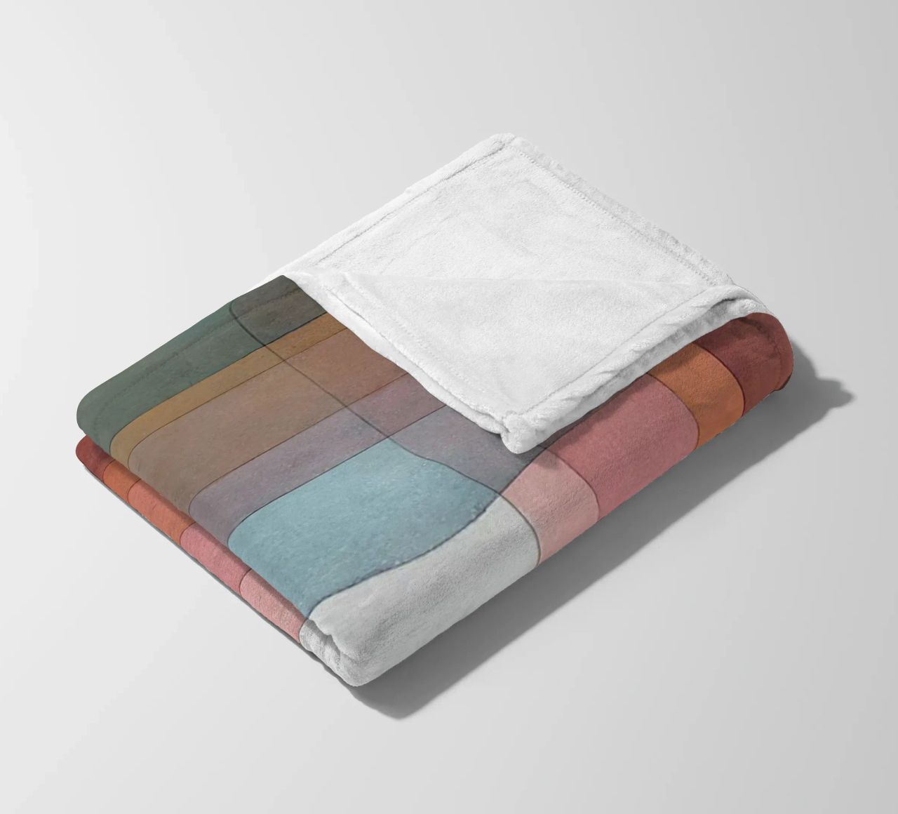 White Framed Polyphonically fleece blanket by Alana Gallerie