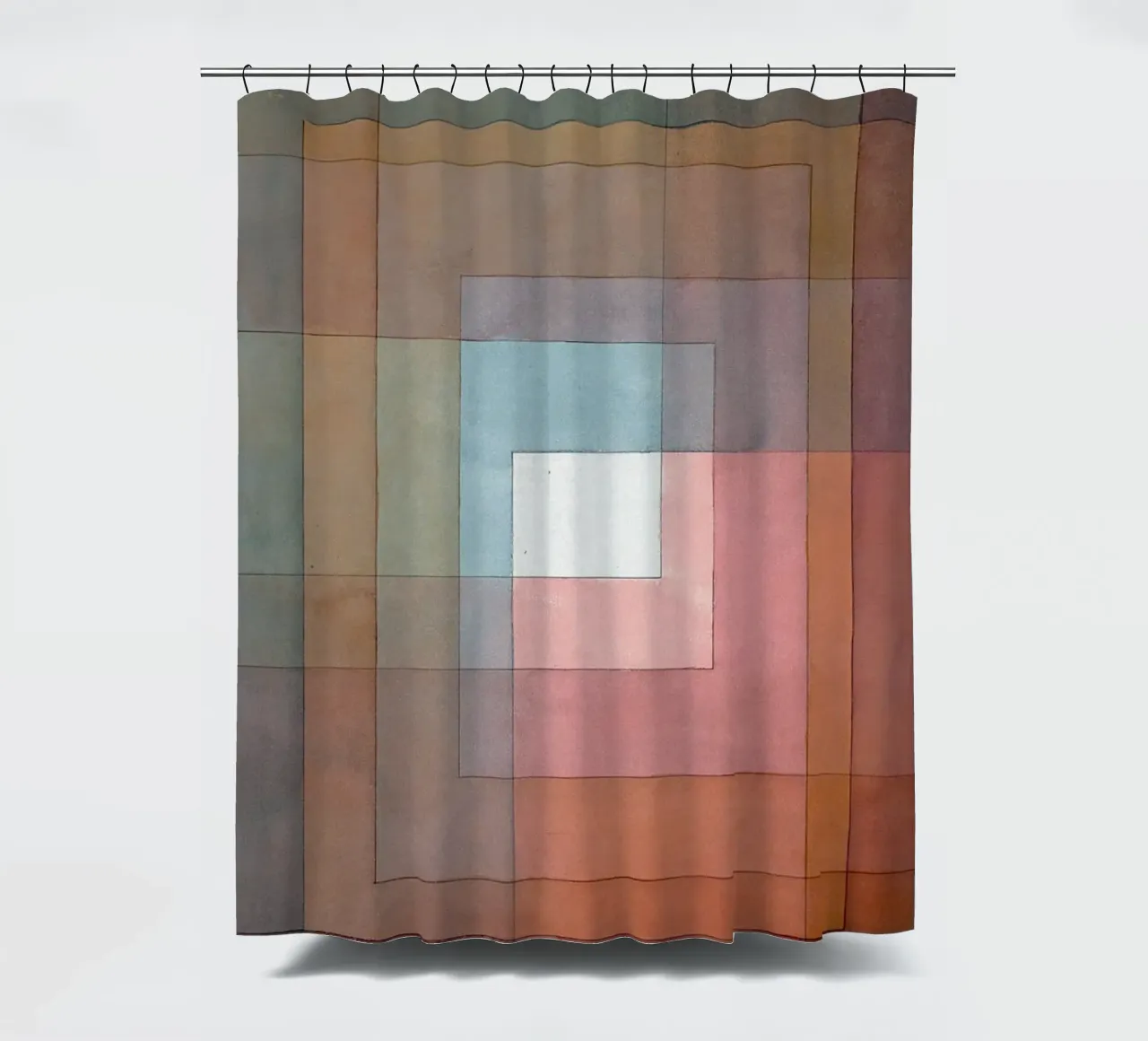 White Framed Polyphonically tenda da doccia da Alana Gallerie