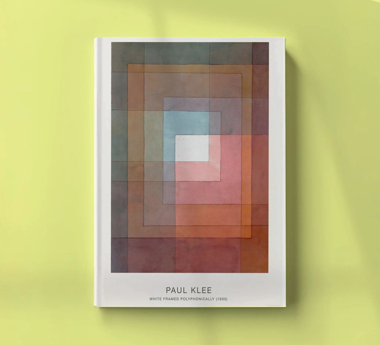 White Framed Polyphonically notebook by Alana Gallerie