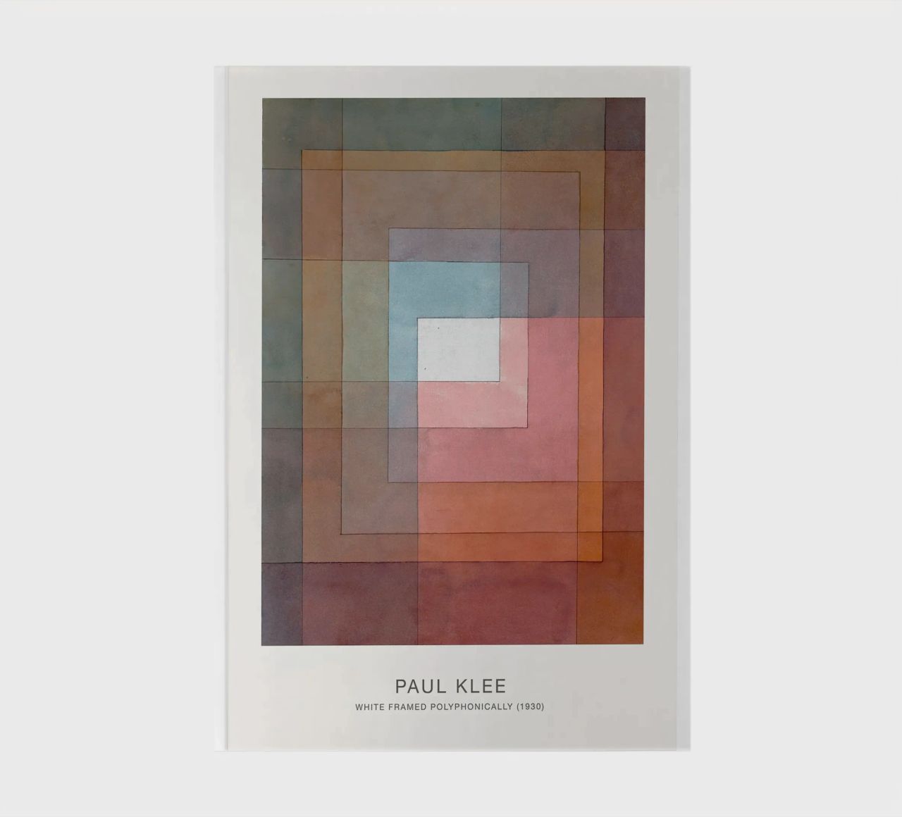 White Framed Polyphonically notebook by Alana Gallerie