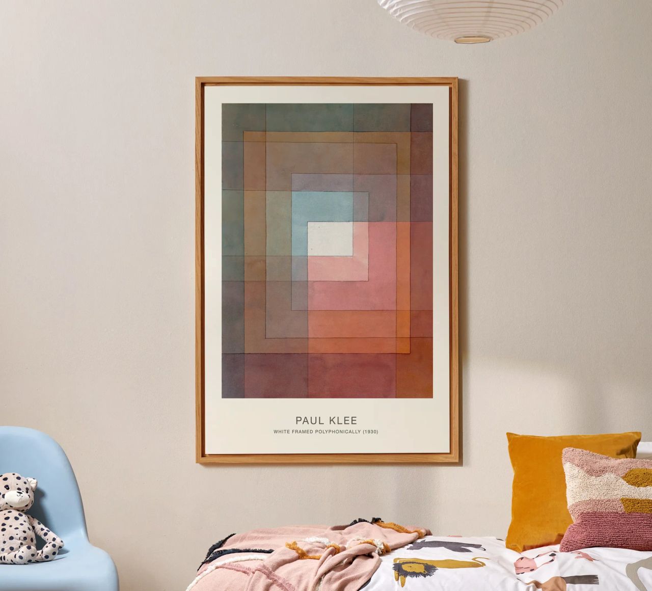 White Framed Polyphonically alluminio dibond da Alana Gallerie