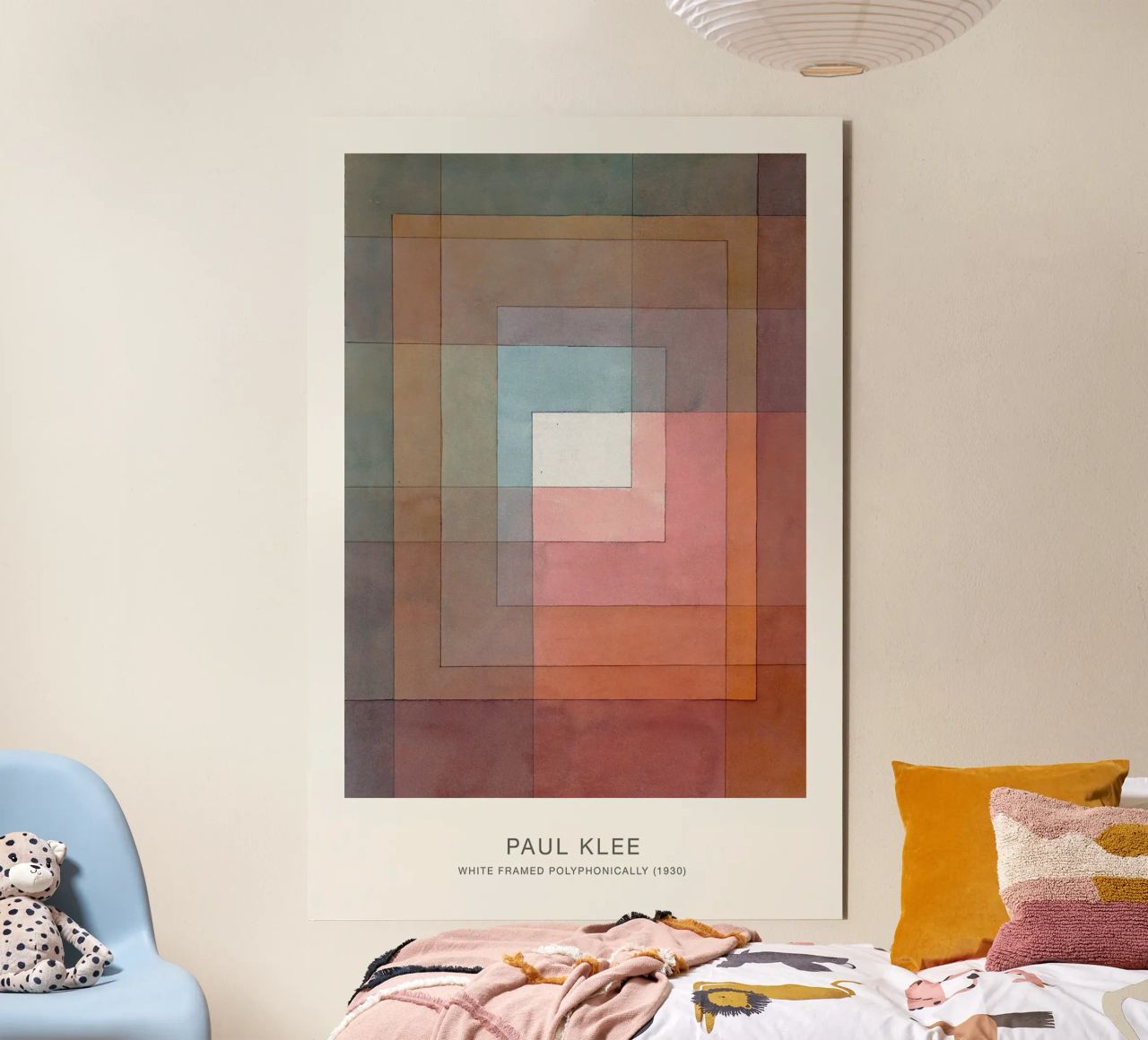 White Framed Polyphonically alluminio dibond da Alana Gallerie