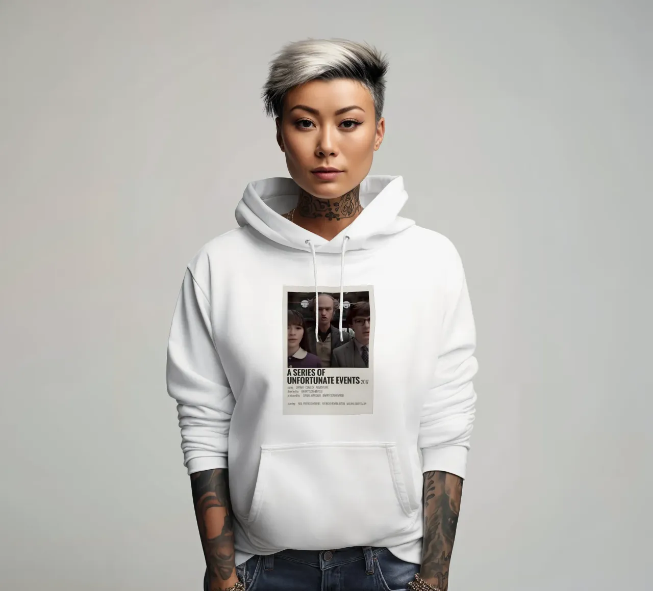 A SERIES OF UNFORTUNATE EVENTS 2017 felpa con cappuccio da MVFminimalist