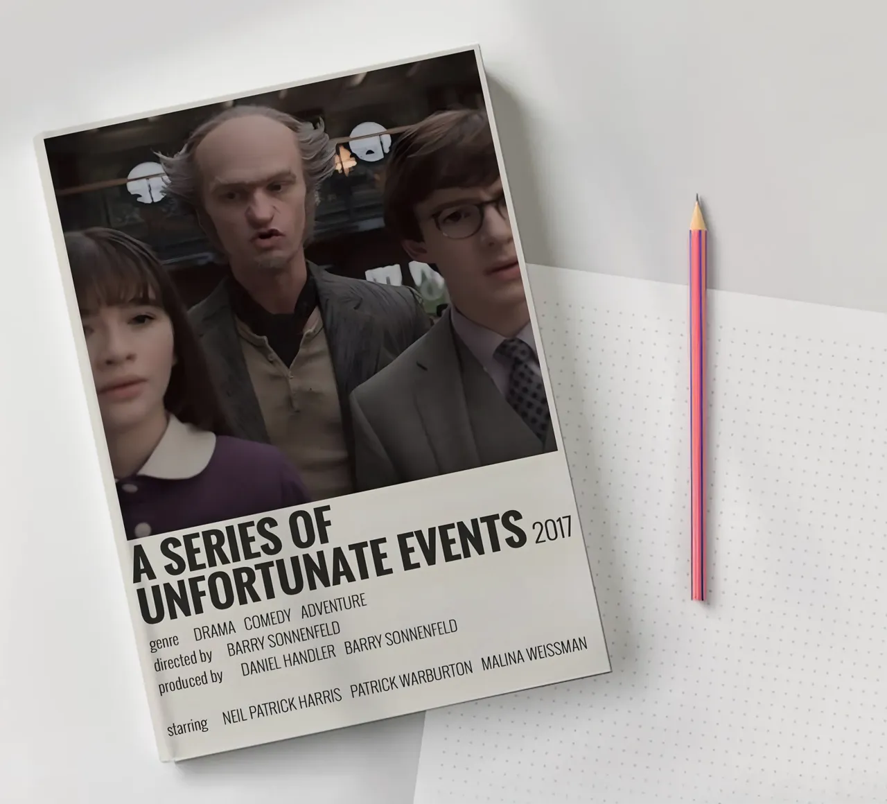 A SERIES OF UNFORTUNATE EVENTS 2017 notebook by MVFminimalist