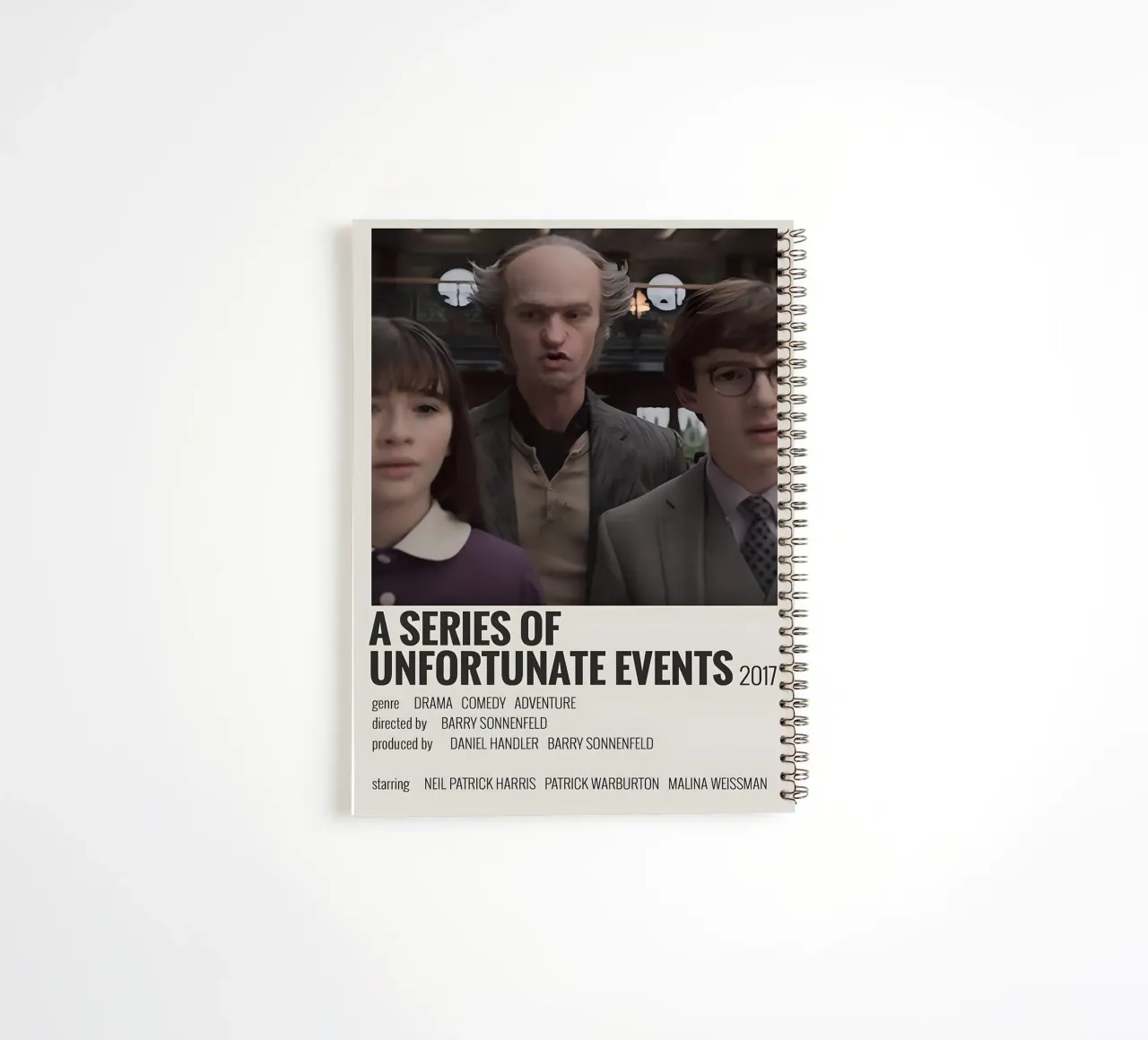 A SERIES OF UNFORTUNATE EVENTS 2017 spiral notebook by MVFminimalist