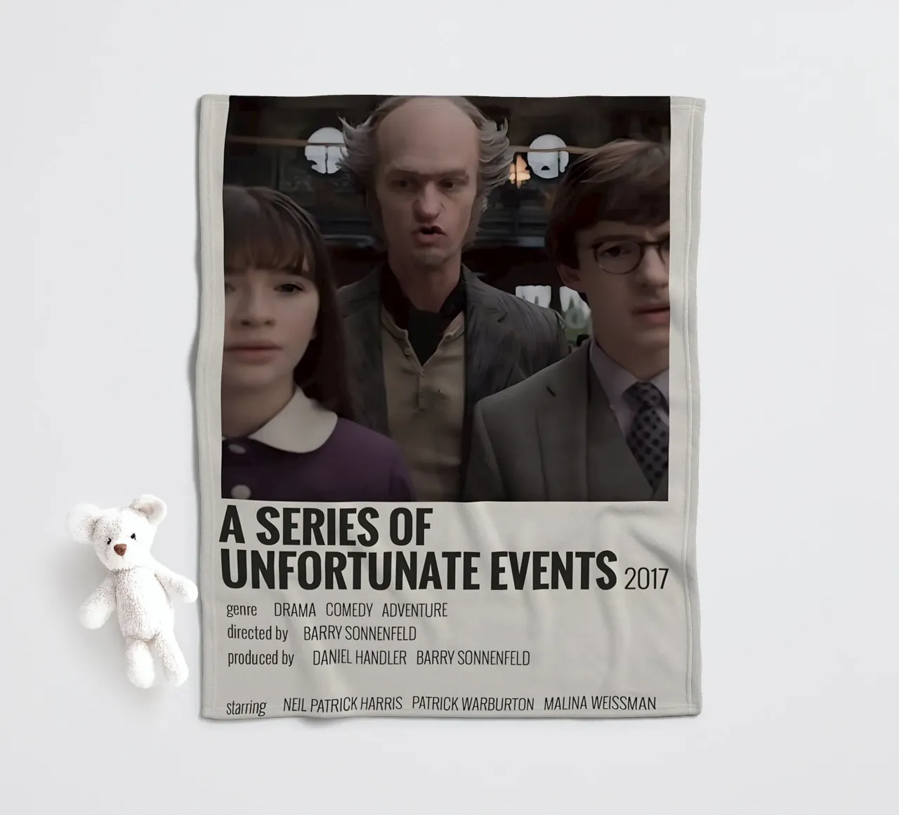 A SERIES OF UNFORTUNATE EVENTS 2017 coperta in pile da MVFminimalist