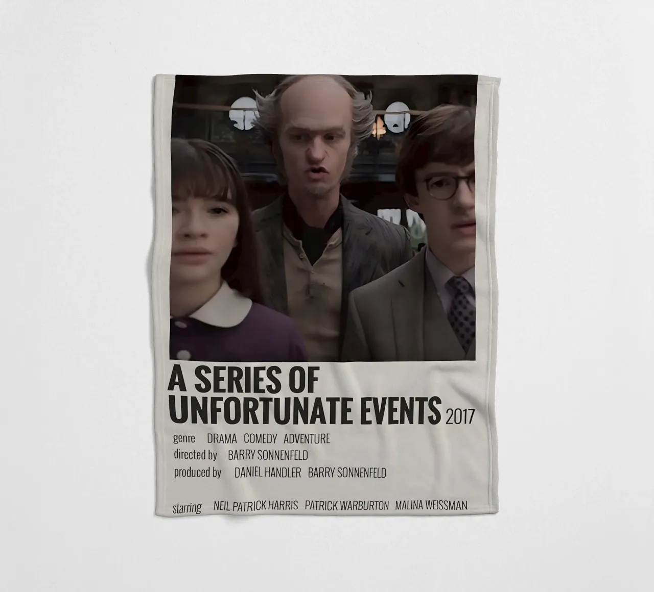 A SERIES OF UNFORTUNATE EVENTS 2017 coperta in pile da MVFminimalist