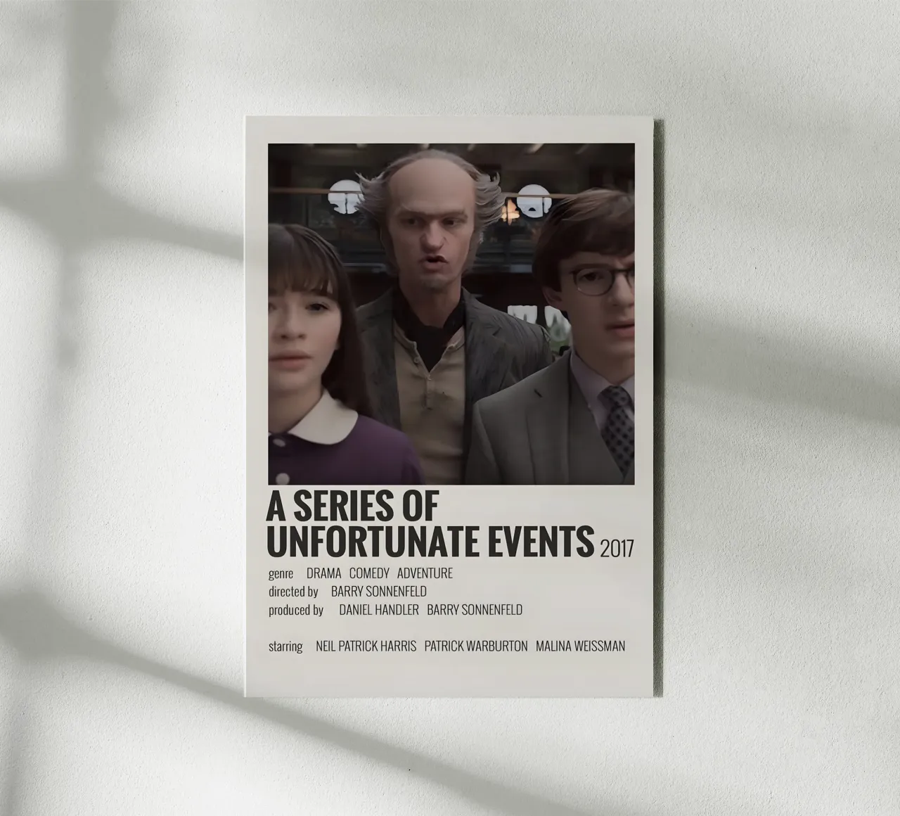 A SERIES OF UNFORTUNATE EVENTS 2017 alluminio dibond da MVFminimalist