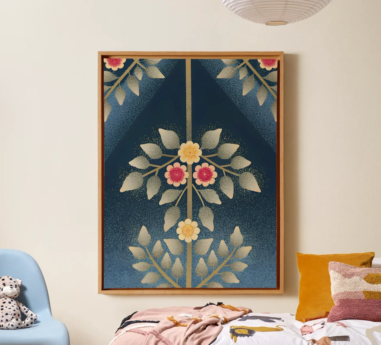 Bloem Pettern canvas met Baklijst van SOUL SHOP