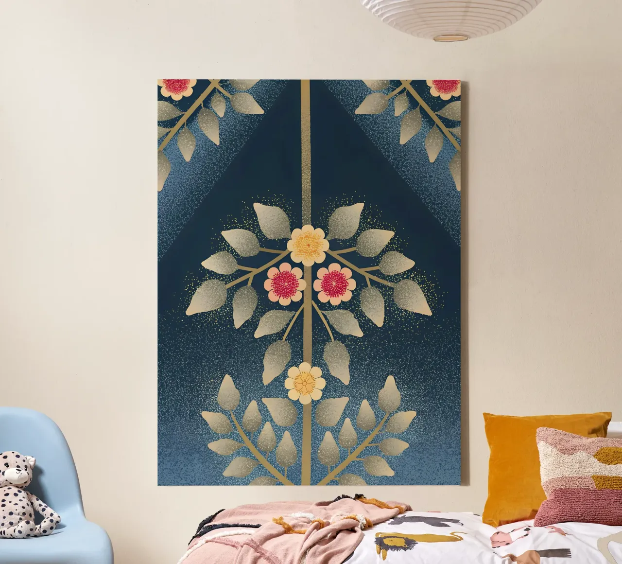 Bloem Pettern canvas met Baklijst van SOUL SHOP