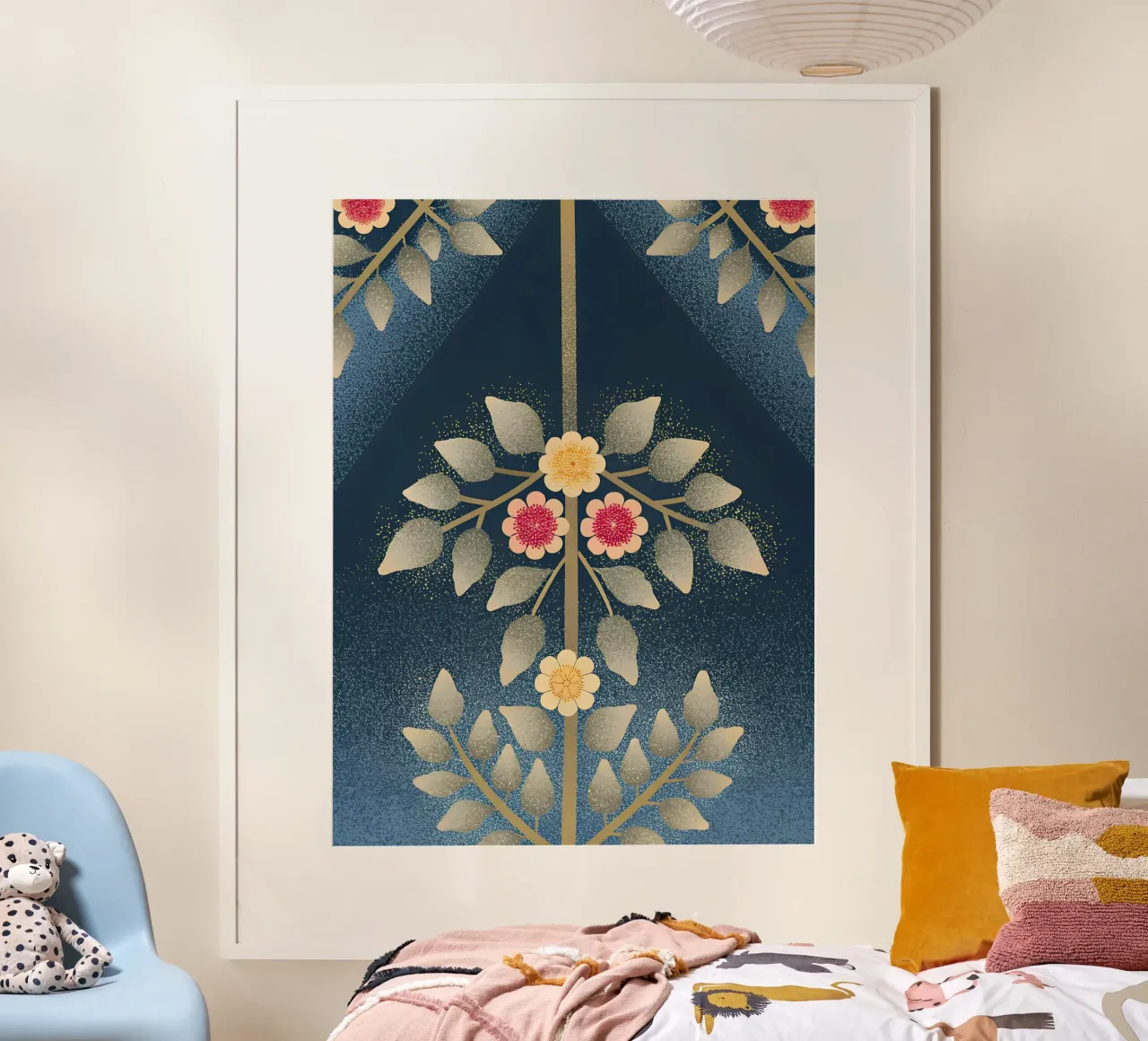 Fiore Pettern poster con telaio in alluminio da SOUL SHOP